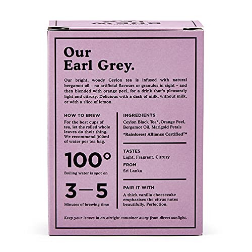 Brew Tea Co Earl Grey Whole Leaf Tea Bags, Pack 45 2