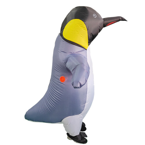 (Grå pingvin, 150-190 cm) Oppustelig pingvin kostume, til voksne