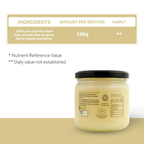 Ossa Organic Tallow | Traditional Beef Fat or Beef Dripping, British 1
