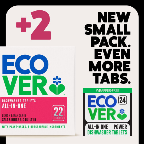 Ecover Ecover Power Dishwasher Tablets, All - In 2