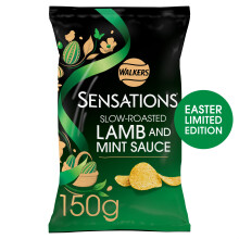 Walkers Sensations Snacks Lamb & Mint Sauce Sharing Crisps 150g