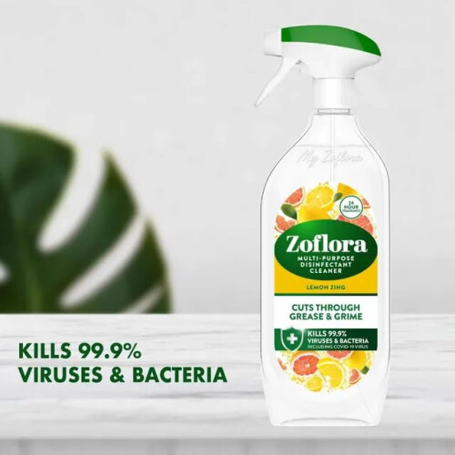 Zoflora Zoflora Lemon Zing Multipurpose Disinfectant Spray, Antibacterial 1