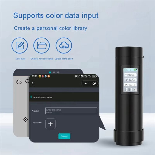 Portable Laboratory Colorimeter Color Difference Treasure Wireless  App Paint Coating Plastic Meter CR4501 2