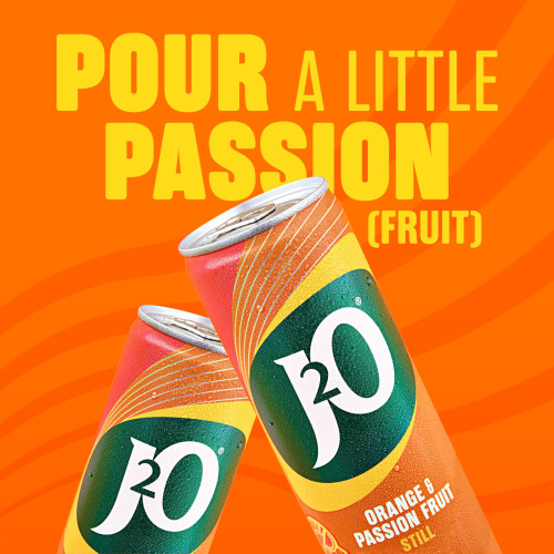 J2o Orange & Passion Fruit 4 x 250ml Cans 2