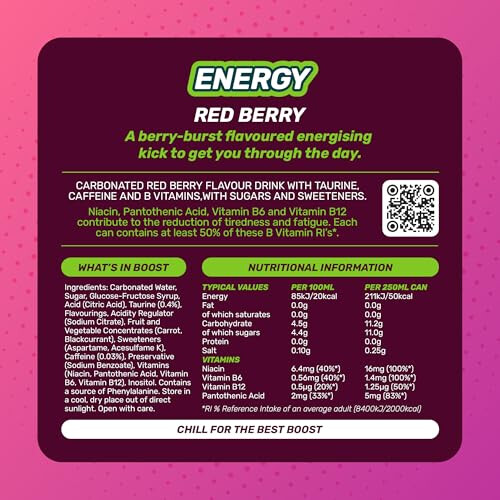 Boost Boost Energy Red Berry 250ml 1