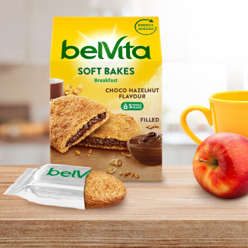 Belvita Bakes Filled Chocolate Hazelnut Biscuits, Cereal Bars w/ 2