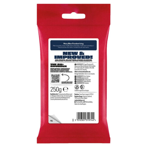 Renshaw Navy Blue Ready to roll icing 500g (2 x 250g Packets) 1