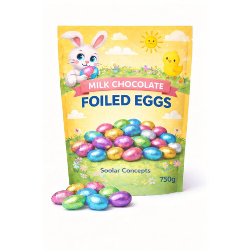 Individually Wrapped Foil Chocolate Mini Eggs - Pack 150 Mixed Colour 2