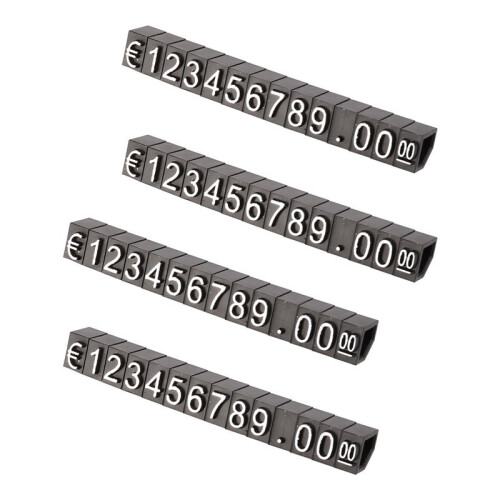 120Sets Plastic Cubes Price Display Tags Adjustable Number Stand Frame Label Shop 1