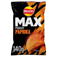 Walkers Max Paprika 140g (Pack 10)