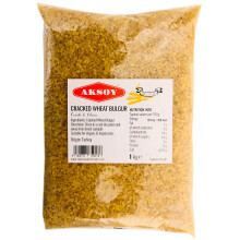 Aksoy Cracked Wheat Coarse Bulgur 1KG | Natural, Whole Grain, and Nutritious Bulgur, Perfect for Cooking, Soups