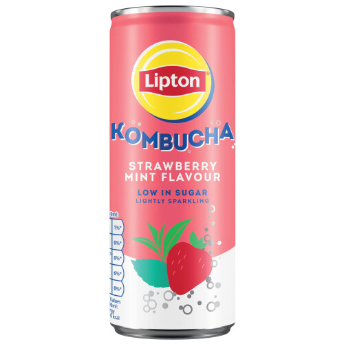 Lipton Kombucha Strawberry & Mint, 250ml, (Pack 4) 2