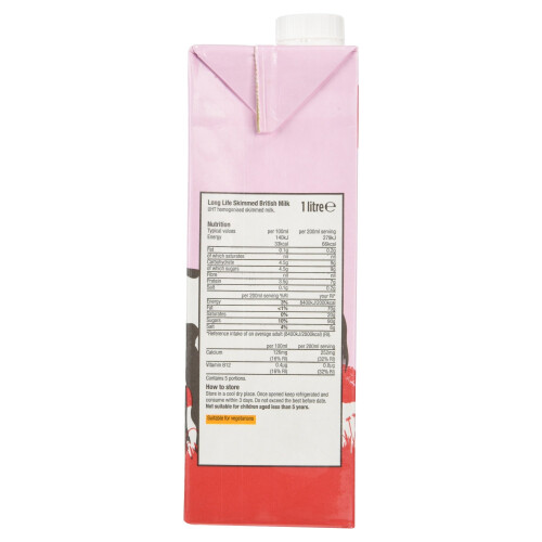 Morrisons British UHT Skimmed Milk, 6 x 1l 1