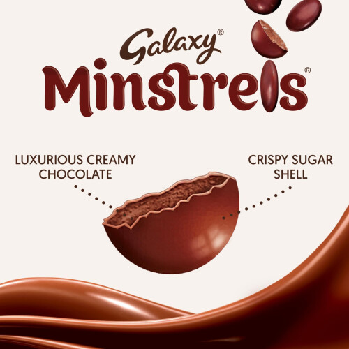 Galaxy Galaxy Minstrels Milk Chocolate Sharing Bag, 118g 2