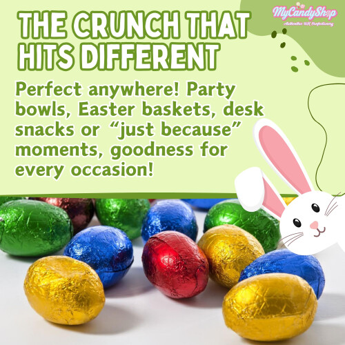 Foil Chocolate Mini Eggs - Pack 100 Mixed Colour 2