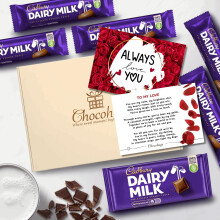 Chocohugs Chocolate Gift Hamper Box | Filled w/ Dairy Milk Full Sized