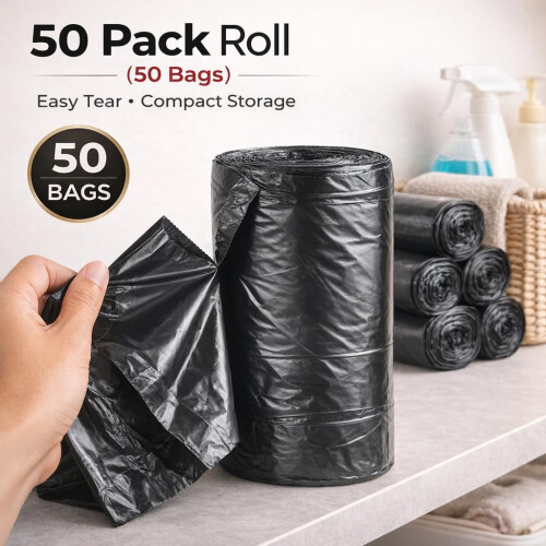 BLISSMART Black Bin Bags 70 Litre 50 Pack 2