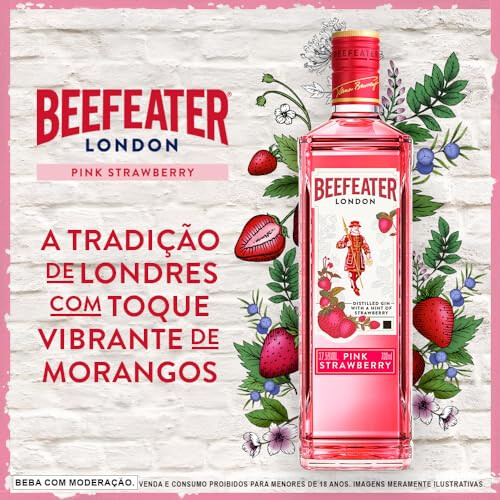 Beefeater Pink Strawberry Flavoured Gin, 70 cl (Pack 3) 2