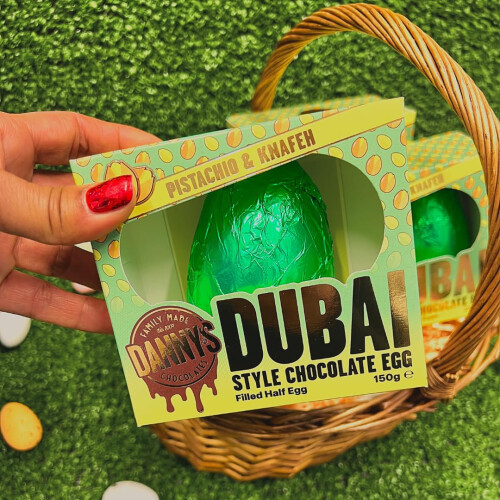 Danny's Dubai Chocolate Mini Easter Egg Pistachio Kanafeh, 1 x Filled 2