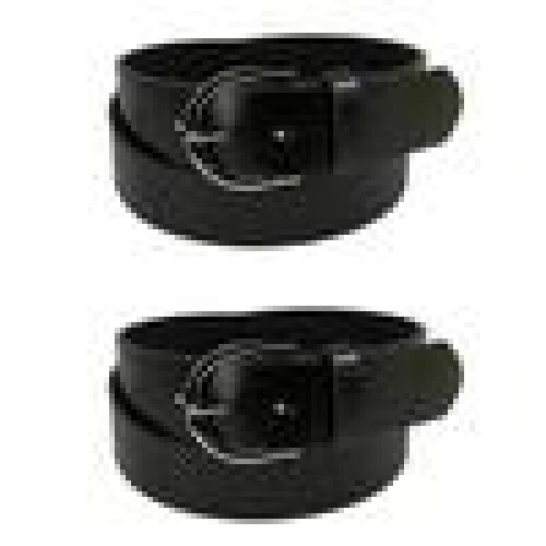 CTM Womens 35 mm Wide Basic Bridle Belt Twin Pack 2