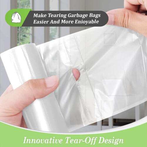 Teivio 10 Liter Bin Bags 100 Counts Pedal Bin Liners Thick Plastic 2