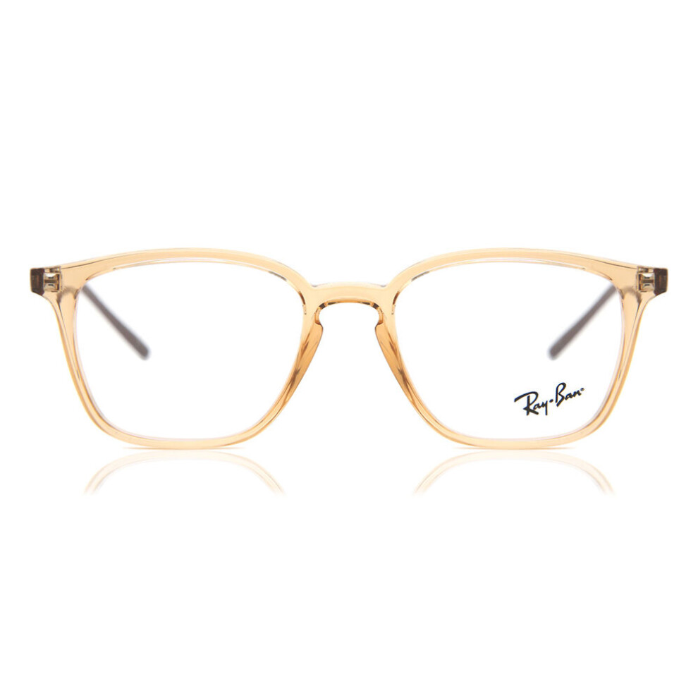 Ray - Ban Unisex Transparent Ray - Ban Rx7185 5940 Optical Frames Injected Brown Squared Normal - Image 3