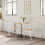 VidaXL vidaXL Dining Chair 2 pcs White and natural Solid Rubberwood 5