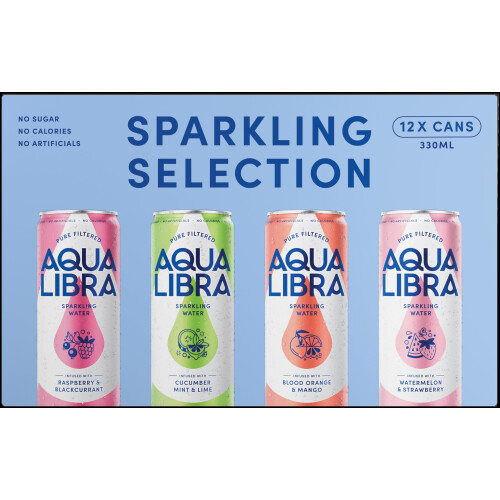 Aqua Libra Variety Pack, Cucumber, Mint & Lime, Raspberry & 2