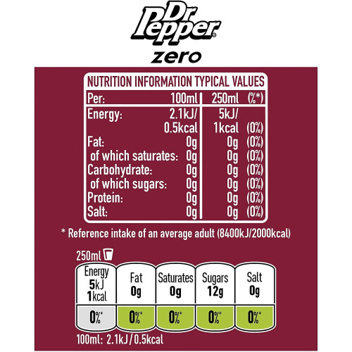 Dr Pepper Dr Pepper Zero 2 Litre 1