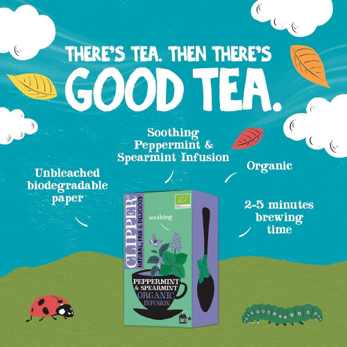 Clipper Organic Peppermint & Spearmint Infusions Fruit Teabags / 80 1