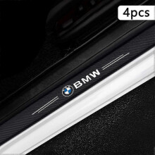 Carbon Fiber Car Door Sill Sticker Compatible with BMW - Threshold Protector & Entry Guard Scuff Pla