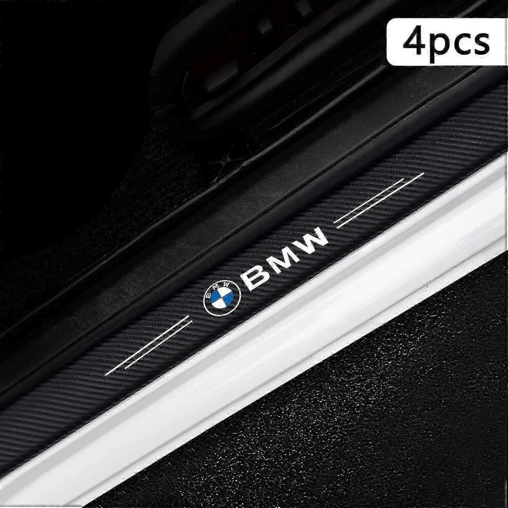 Carbon Fiber Car Door Sill Sticker Compatible With Bmw - Threshold Protector & Entry Guard Scuff Pla 9172296354448