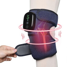 Adjustable Extension Straps Cordless Knee Massager, Black ABS Diving Fabric Multi-Purpose Use for Knee Shoulder Elbow, Rechargeable Bat