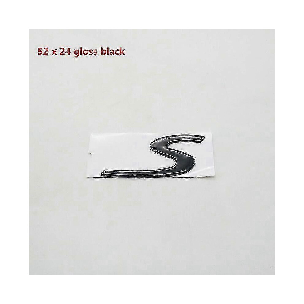 For Cayenne Car Sticker S Letter Logo Rear Trunk Tail Nameplate Badge Emblem Silver/Red/Black 9172296353472