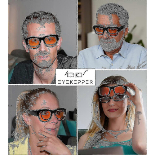 Anti-blue Light Blocking Computer Glasses Large Fit Over Glasses Black Red Extra Amber Lens 1