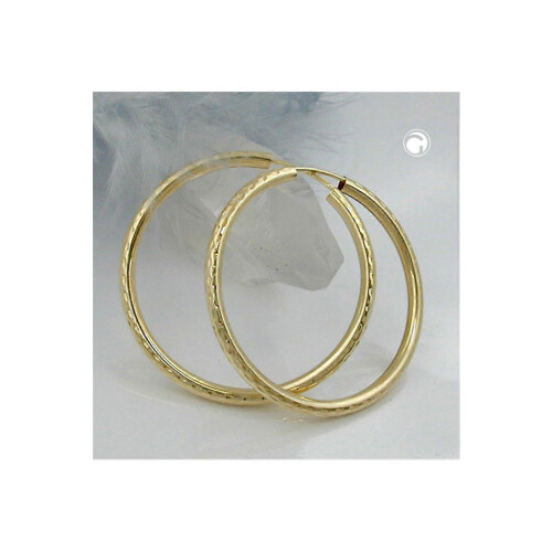 Hoop Earrings Diamond Cut Silver 925 - Gl93387 1