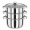 4PC Stainless Steel 3 Tier Steamer Pot Set 25cm 3