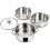 4PC Stainless Steel 3 Tier Steamer Pot Set 25cm 4
