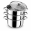 4PC Stainless Steel 3 Tier Steamer Pot Set 25cm 5