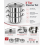 4PC Stainless Steel 3 Tier Steamer Pot Set 25cm 6