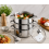 4PC Stainless Steel 3 Tier Steamer Pot Set 25cm 8