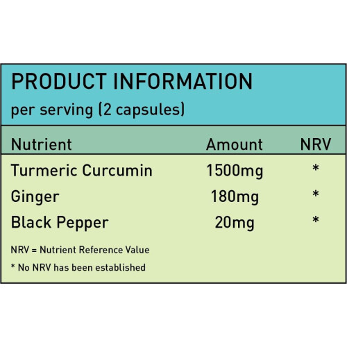 Turmeric Curcumin 1700mg Ginger Black Pepper 1