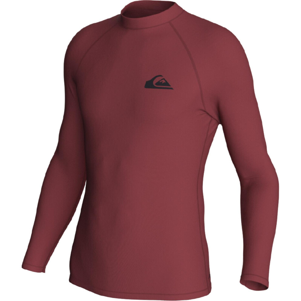 Quiksilver (Xxl, Burnt Russet) Mens Everyday Long Sleeve Beach Surf Pool Upf50 Rashguard