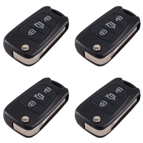 4X 3 Buttons Flip Folding Remote Key Shell Case for  I20 I30 I35 IX20 IX35