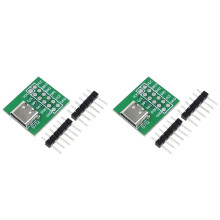 2X Carte de Test de Broche de Transfert USB TYPE-C Module de Carte Adaptateur Femelle TYPE-C Convertisseur D'Adaptateur USB TYPE-C