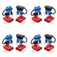 8Pcs 6-12 AWG 50A Battery Power Connector Cable Quick Connect Disconnect Kit for Anderson Connector for Winch Trailer