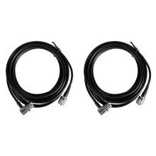 2X RG58 RG-58 Câble Coaxial D'Antenne de Voiture 50 Ohms 5 Mètres Uhf Femelle Vers Uhf Mâle (Noir)