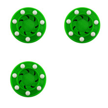 3X Roller Hockey Puck ABS High-Density Street Land Hockey Practice Puck for Ice Inline Street Hockey Training,Green