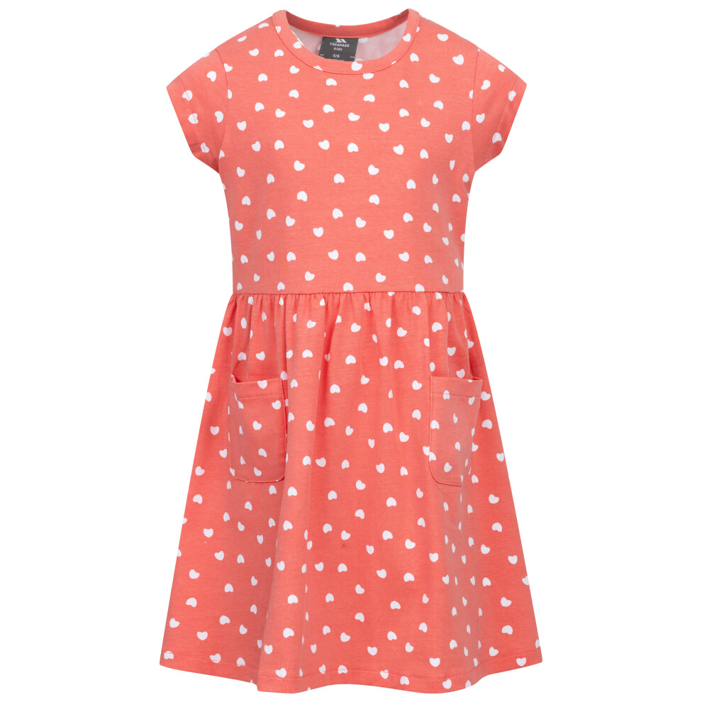 Trespass Girls Short Sleeve Dress Happiness Orange 5/6 - Image 2