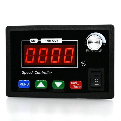 2X DC10-55V 40A Motor Speed Controller Digital Display Speed Adjustable PWM Forward to Reverse Rotation Tachometer 1